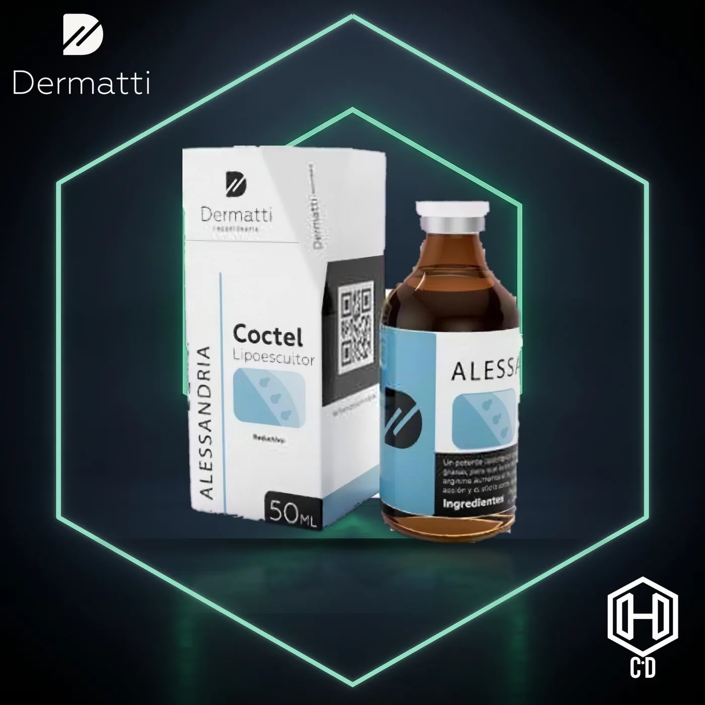 Alessandria Coctel Lipoescultor Dermatti — vista frontal