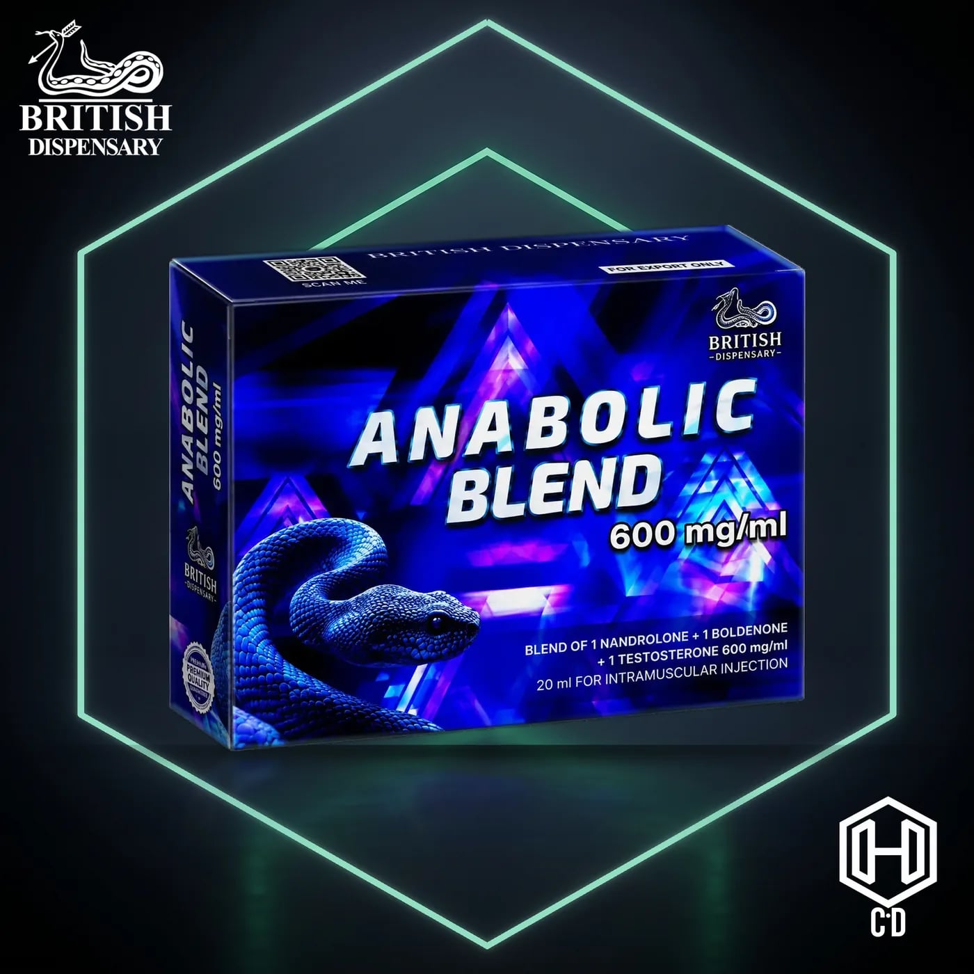 Anabolic Blend 600 Mg British Dispensary — vista frontal