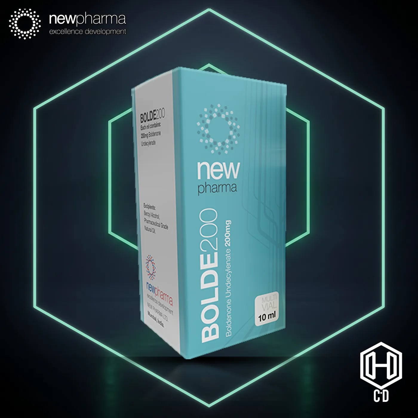 Boldenona 200 Mg New Pharma — vista frontal