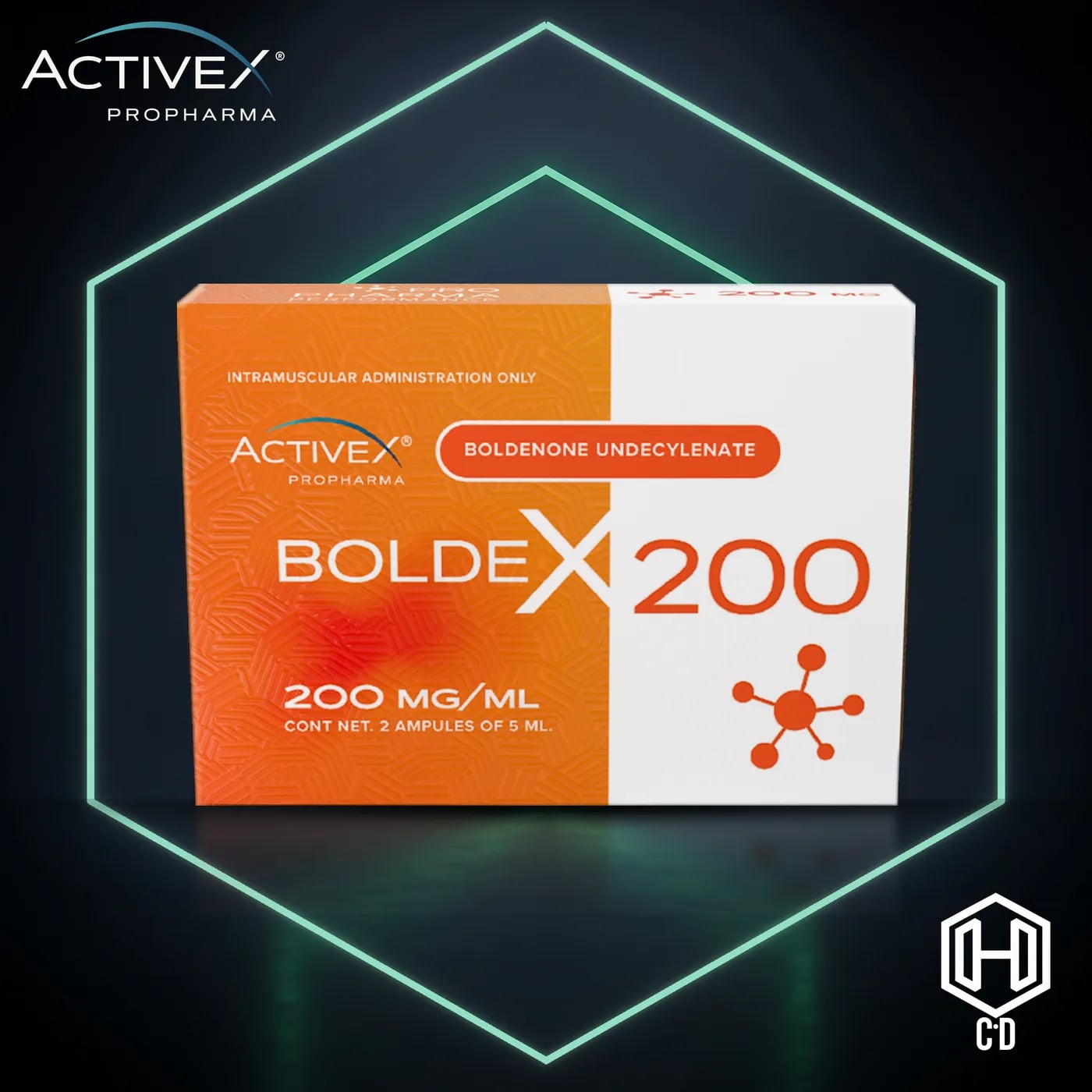Boldenona Activex — vista frontal