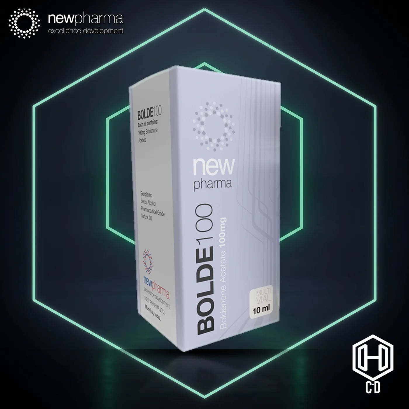 Boldenona 100 Mg New Pharma — vista frontal