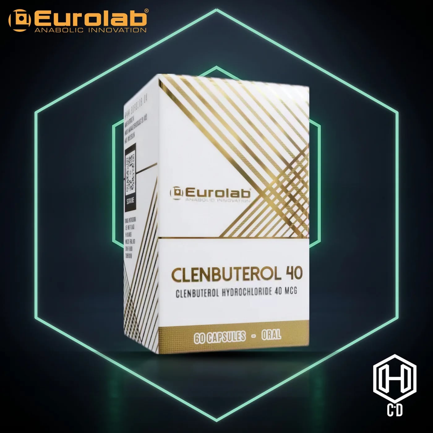 Clembuterol 40 Mcg Euro Labs — vista frontal