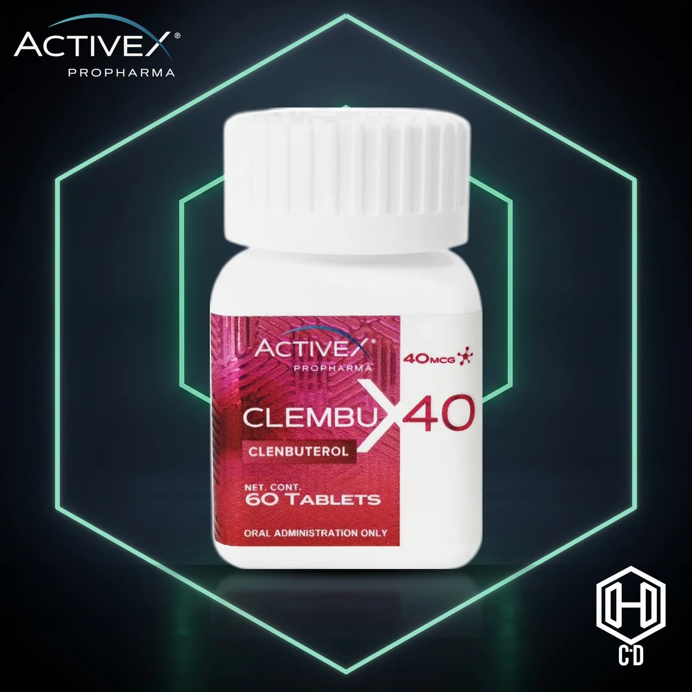 Clembuterol Activex — vista frontal