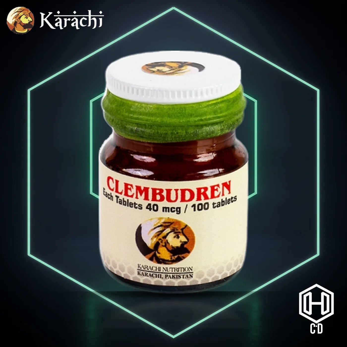 Clembuterol Karachi Labs — vista frontal