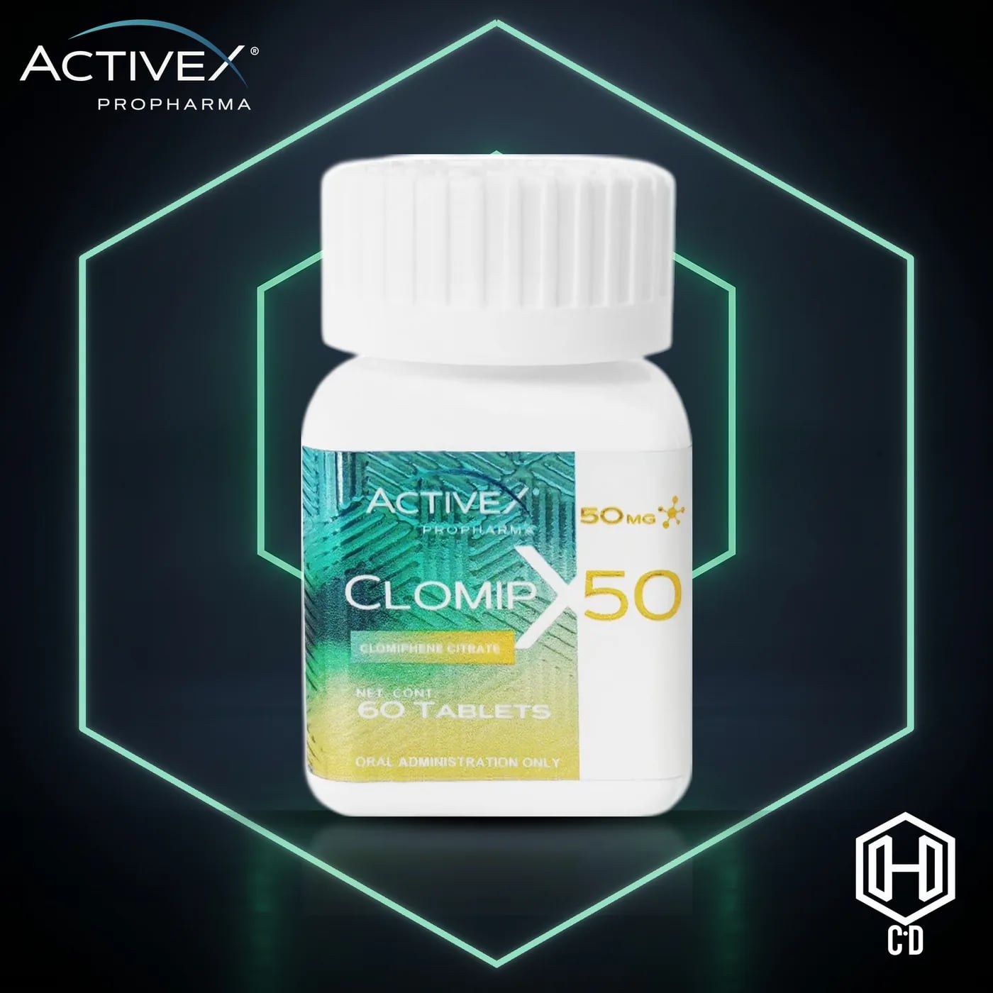 Clomifeno Activex — vista frontal