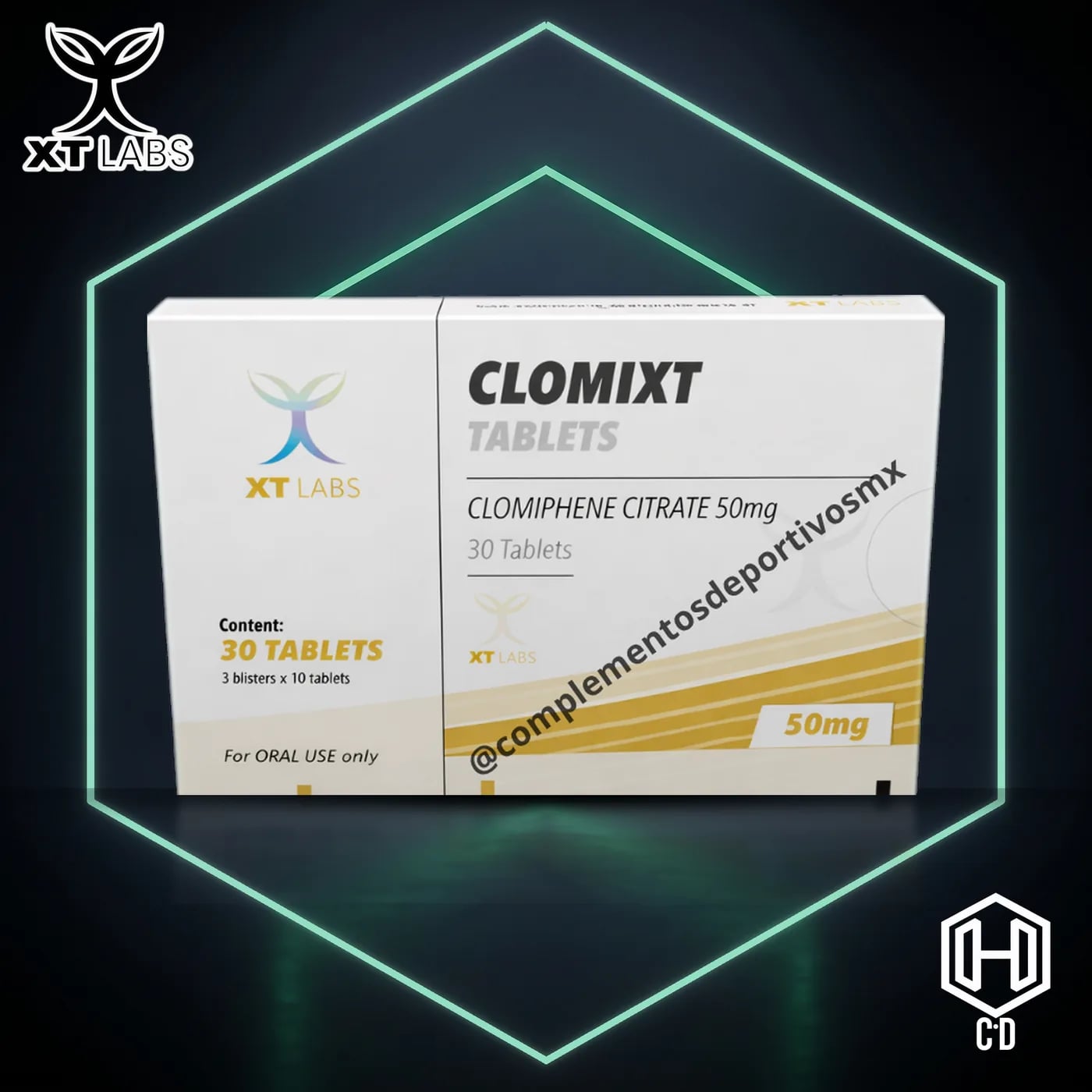 Clomifeno XT Labs — vista frontal