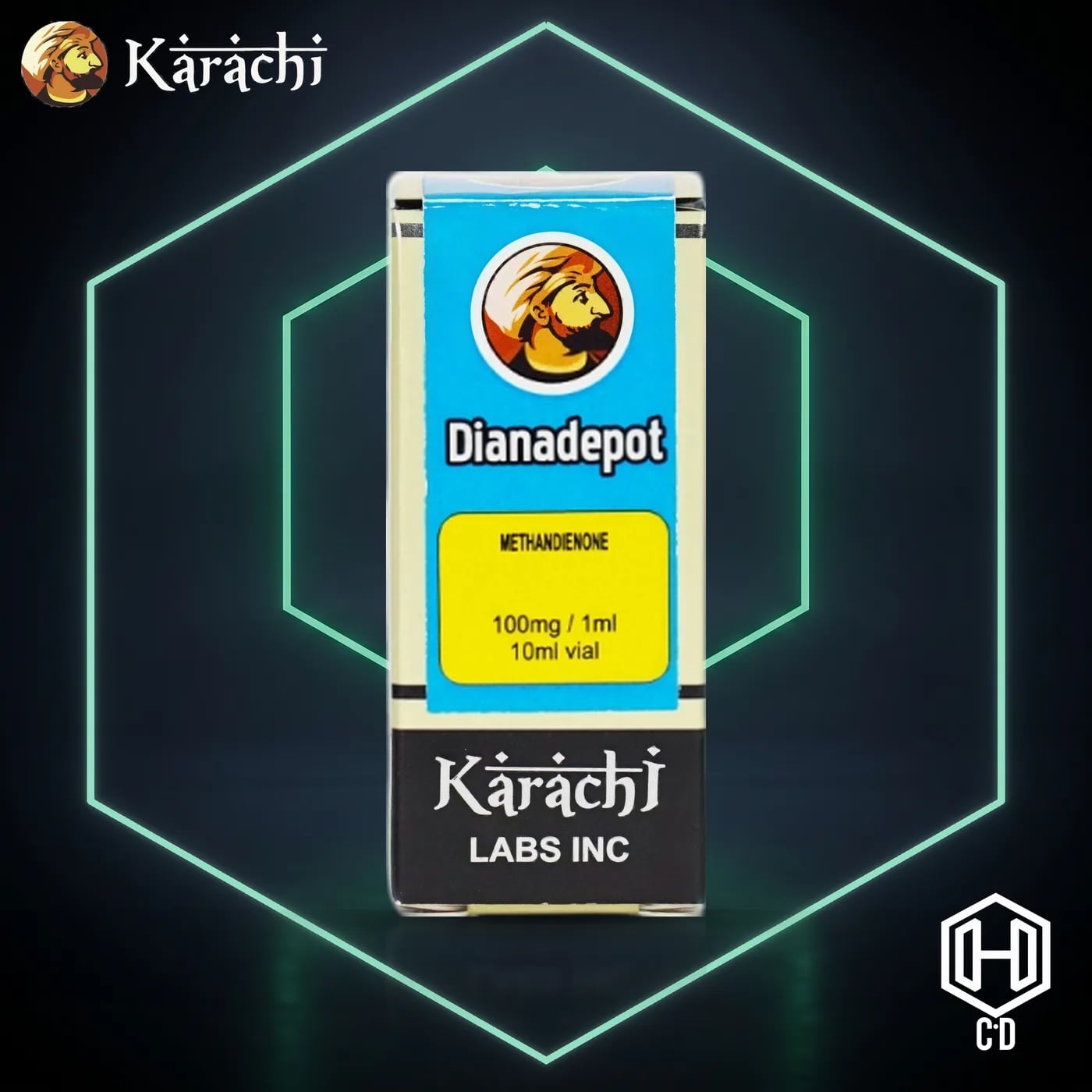 Dianabol Vial Karachi Labs — vista frontal