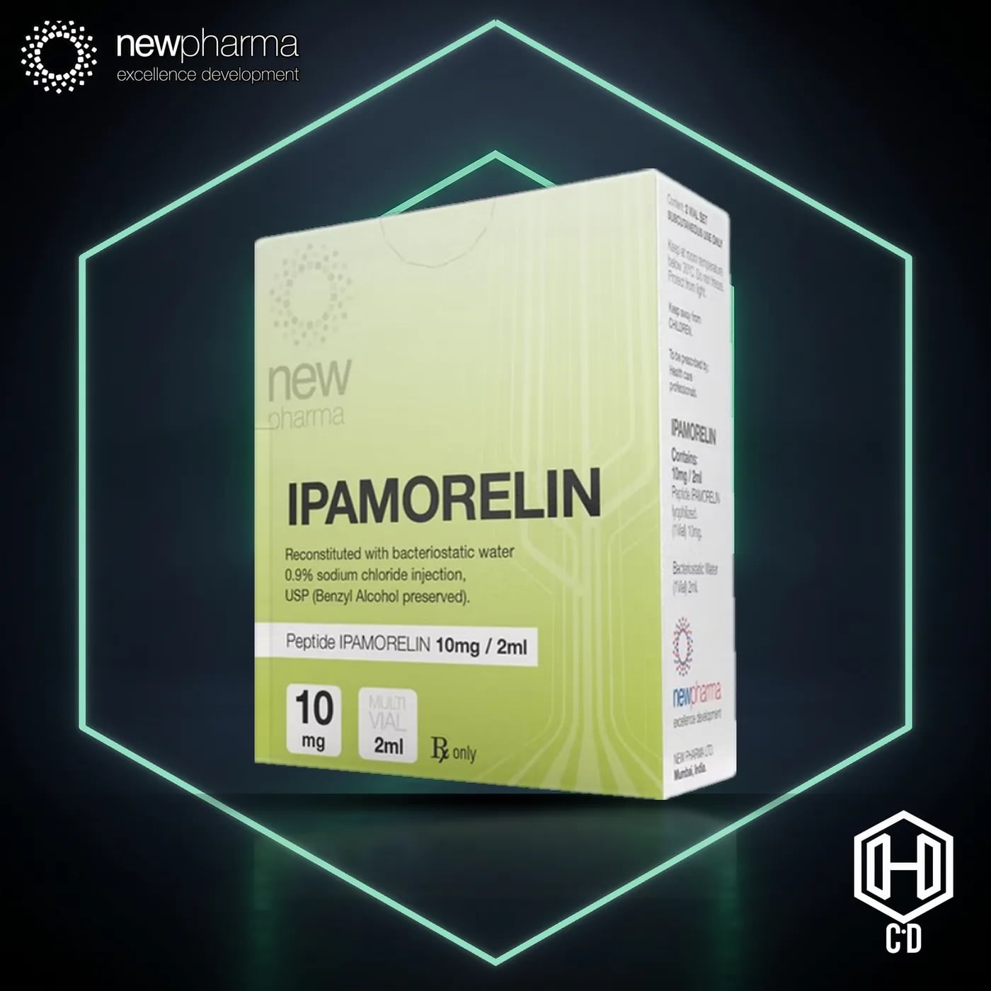Ipamorelin 10mg New Pharma — vista frontal