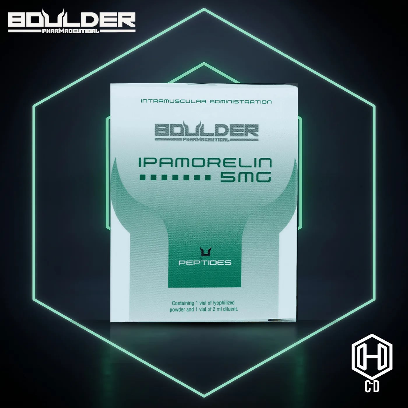 Ipamorelin 5 Mg Boulder Pharma — vista frontal