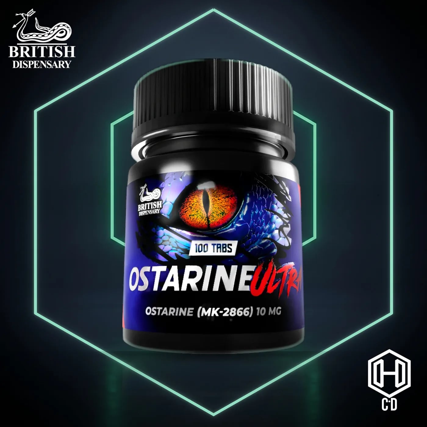 Ostarine British Dispensary — vista frontal