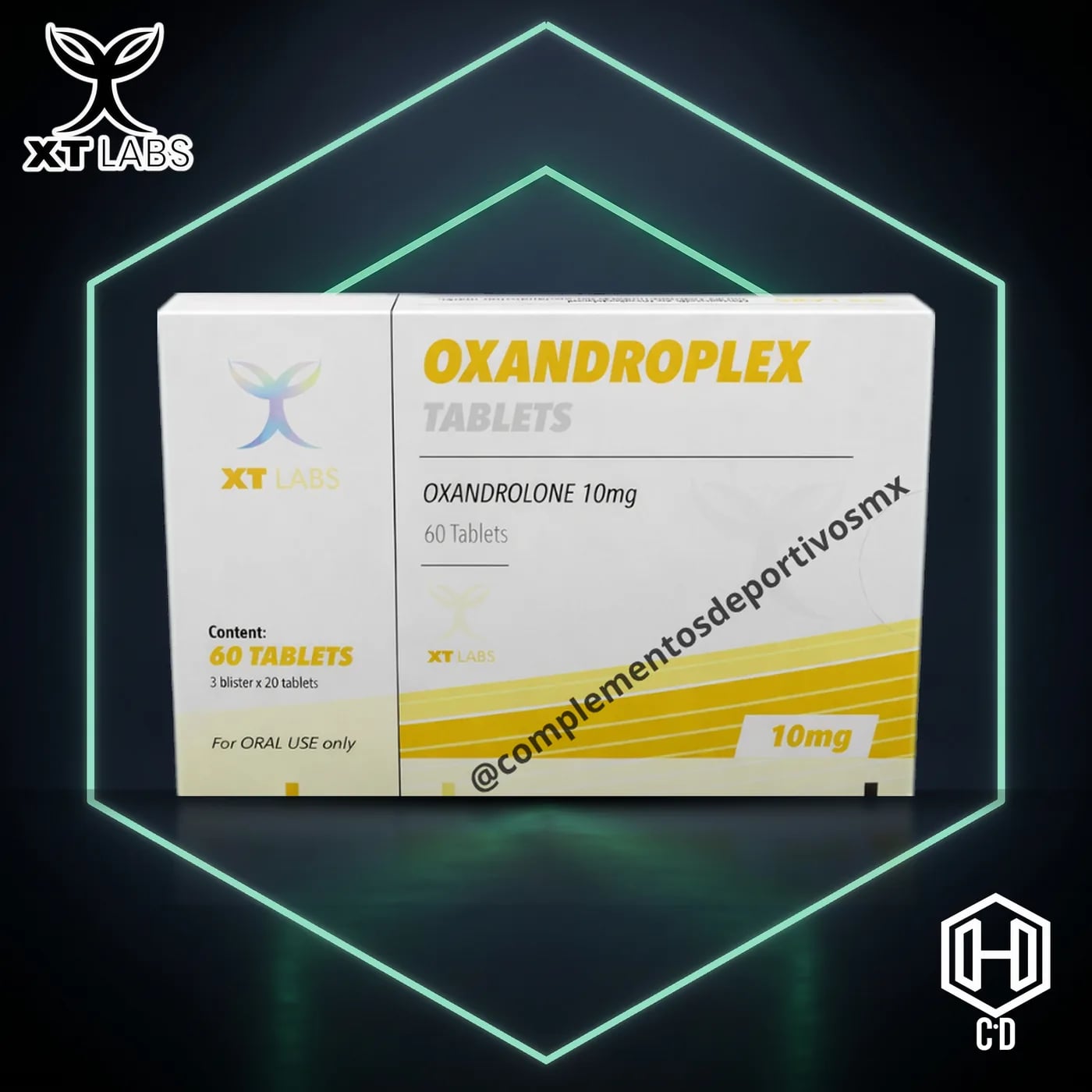 Oxandrolona XT Labs — vista frontal