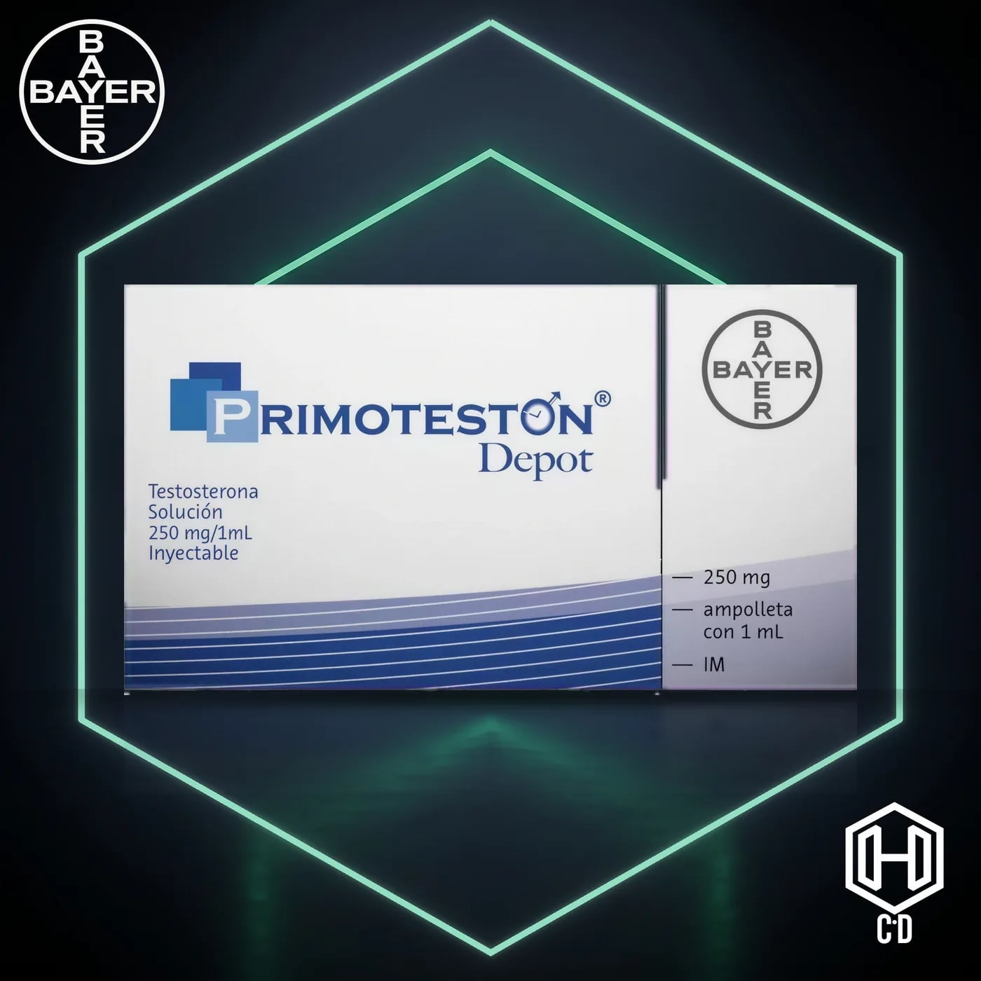 Primoteston Bayer — vista frontal