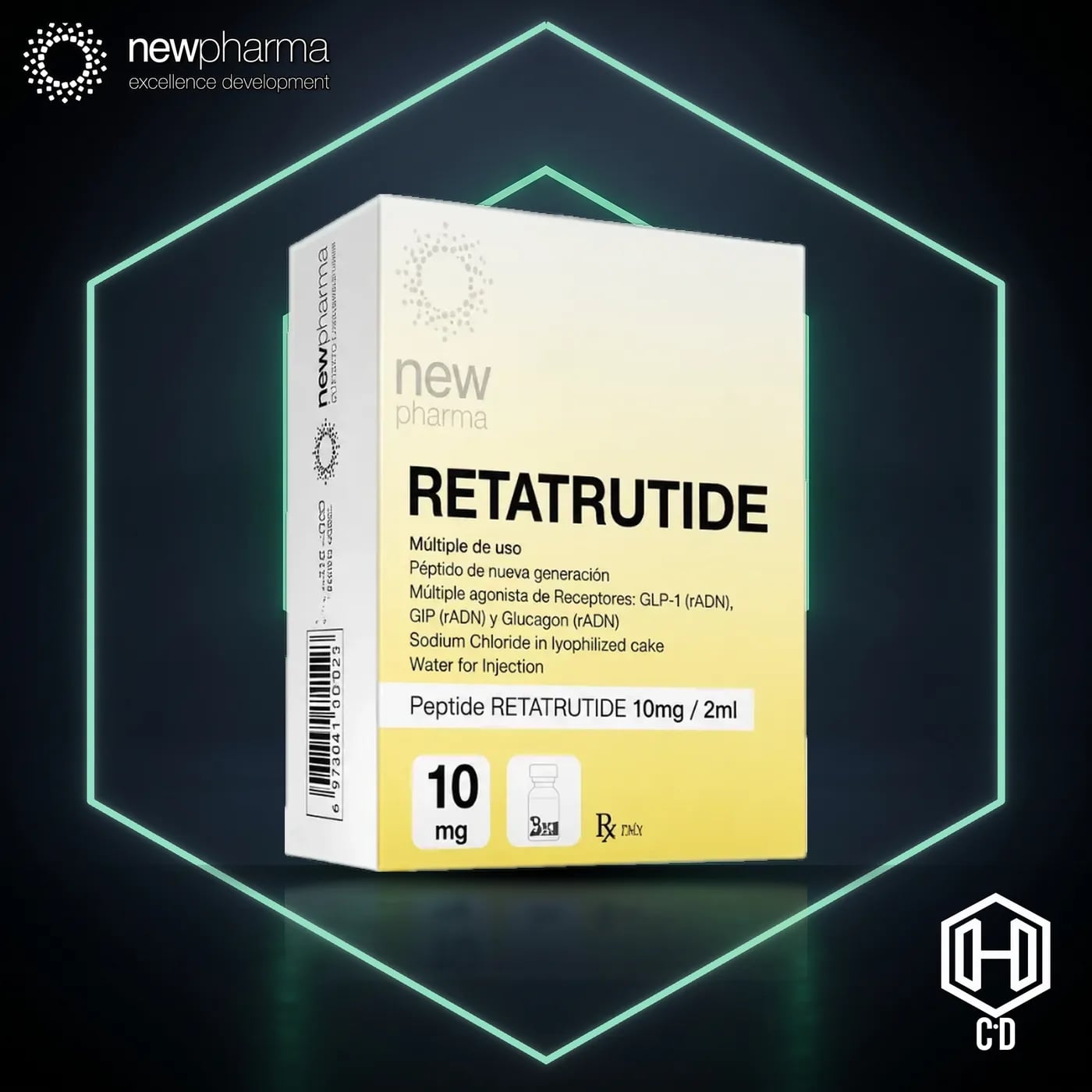 Retatrutide 10MG New Pharma — vista frontal