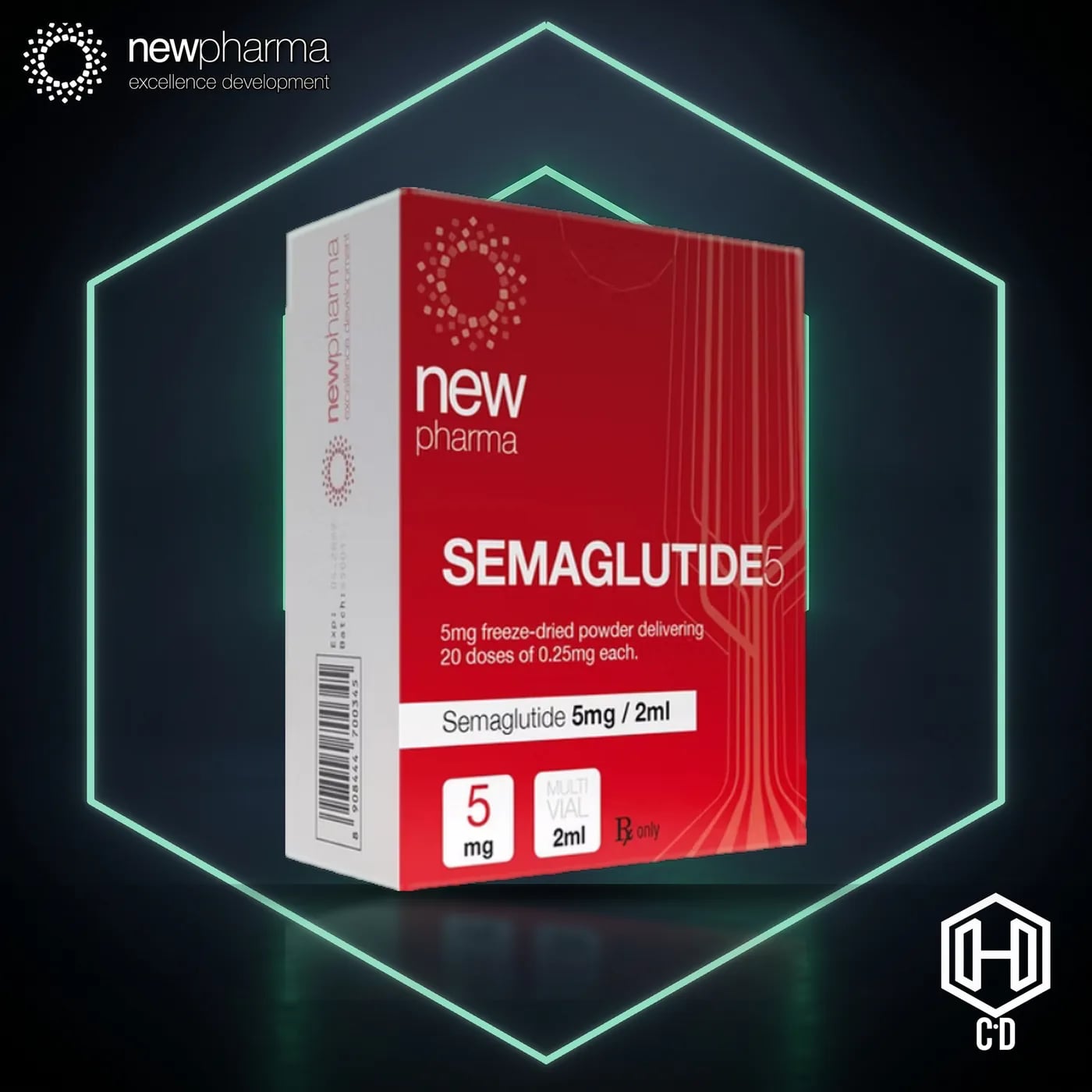 Semaglutida 5MG New Pharma — vista frontal