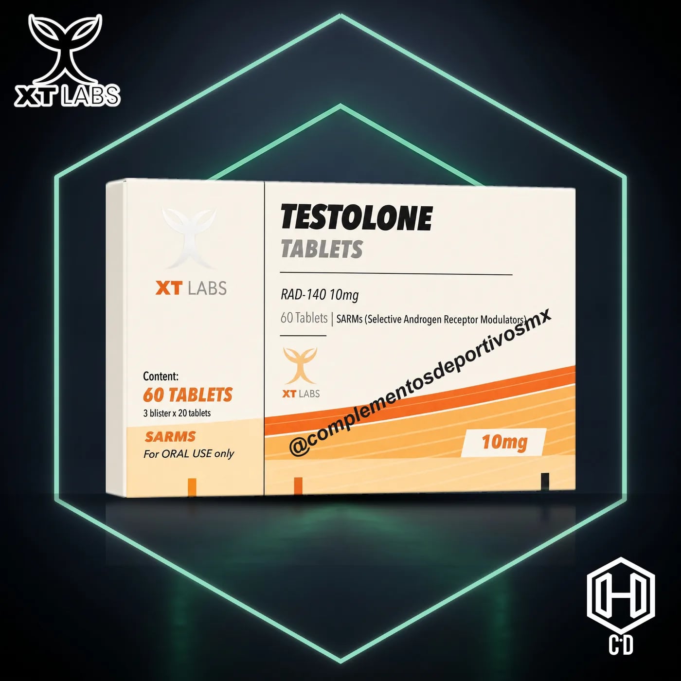 Testolone XT Labs — vista frontal