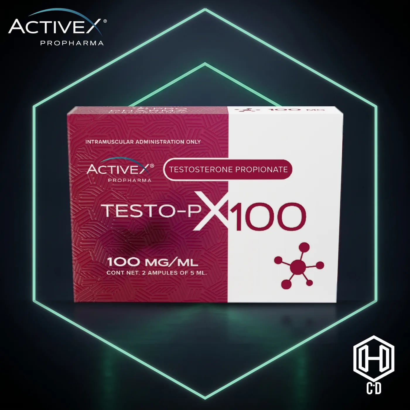 Testosterona Propionato Activex — vista frontal