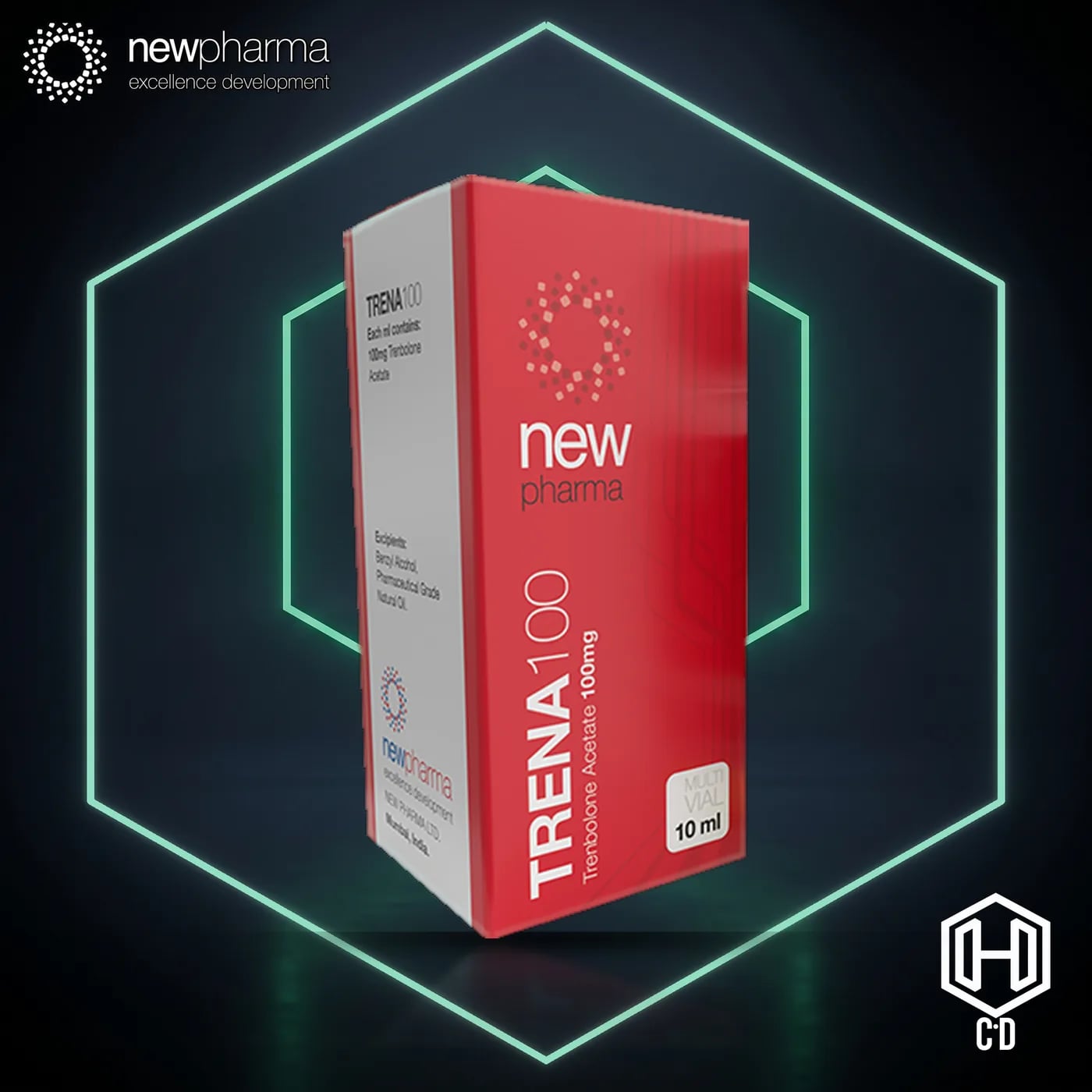Trembolona Acetato New Pharma — vista frontal