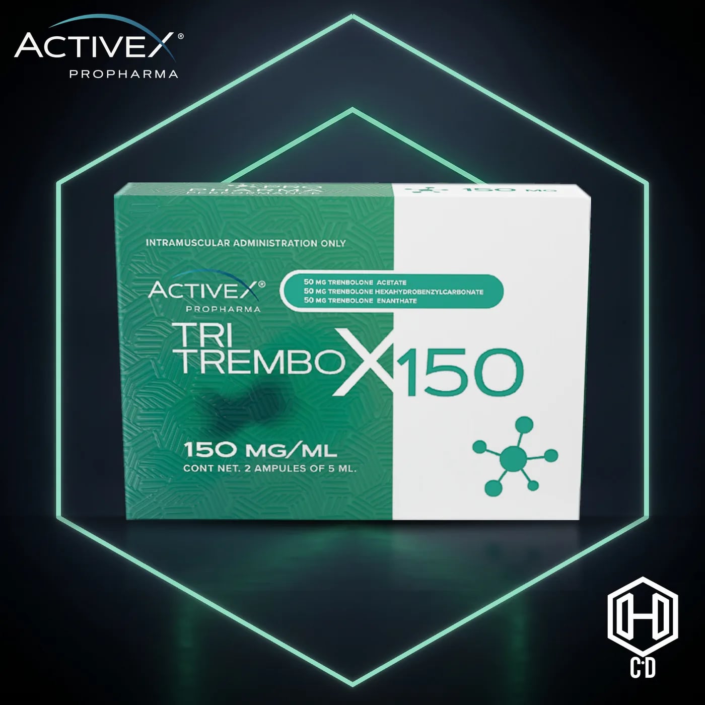 Tri-Trembolona Activex — vista frontal