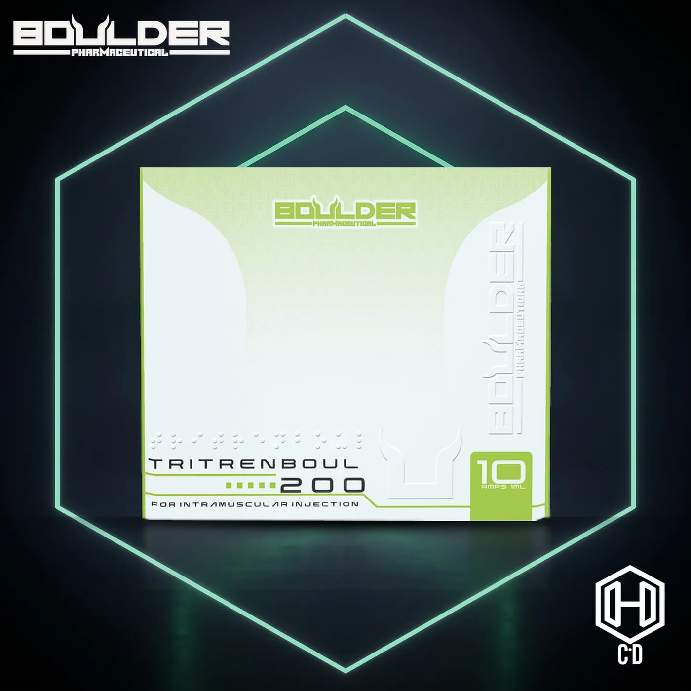 Tri-Trembolona Boulder Pharma — vista frontal
