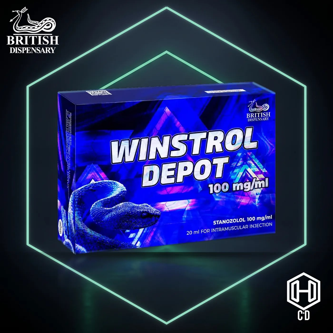 Winstrol Vial (Agua) British Dispensary — vista frontal